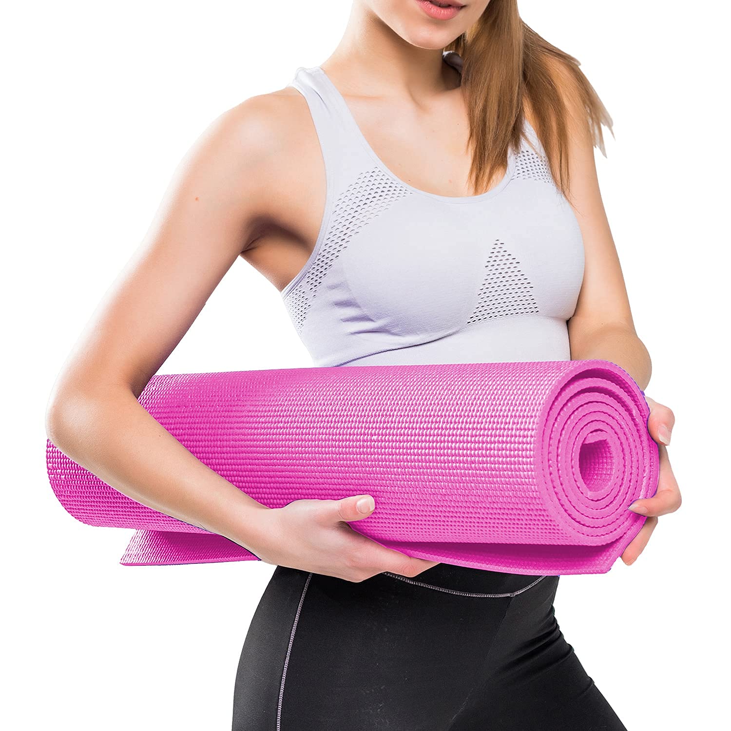 Bhuvan Handloom Furnishing Yoga Mat High Density, Anti-Slip Yoga mat for Gym Workout and Flooring Exercise Long Size. 6 mm Yoga Mat for Men & Women Fitness (Pink) (B08GJ6Q3MM) Amazon Price History, Amazon Price Tracker