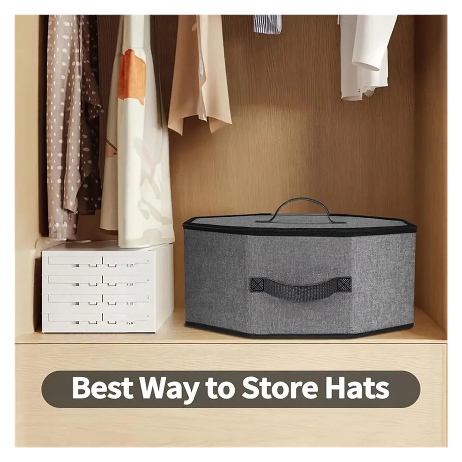 Caja para sombreros de vaquero Caja for sombreros octogonal plegable