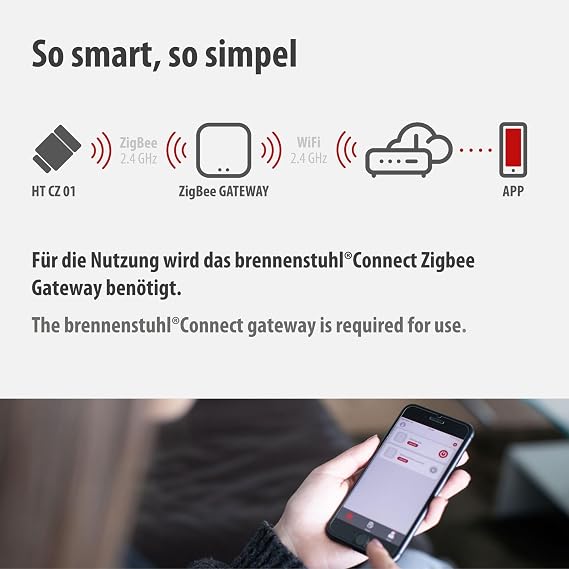 Brennenstuhl Connect Zigbee Serisi Akıllı Ev Sistemi Radyatör Termostat Vanası