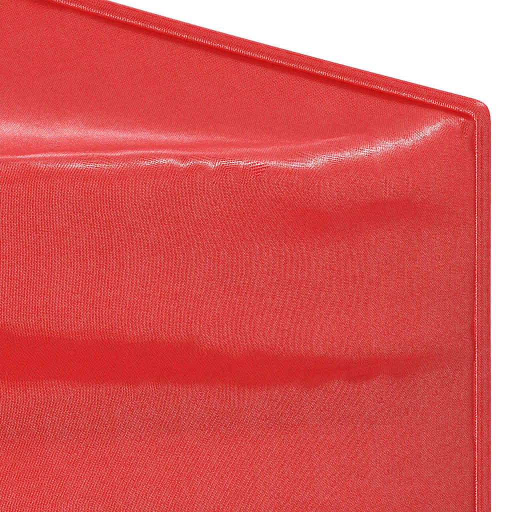 Carpa plegable para fiestas, color rojo, 3 x 6 m, con estructura de acero