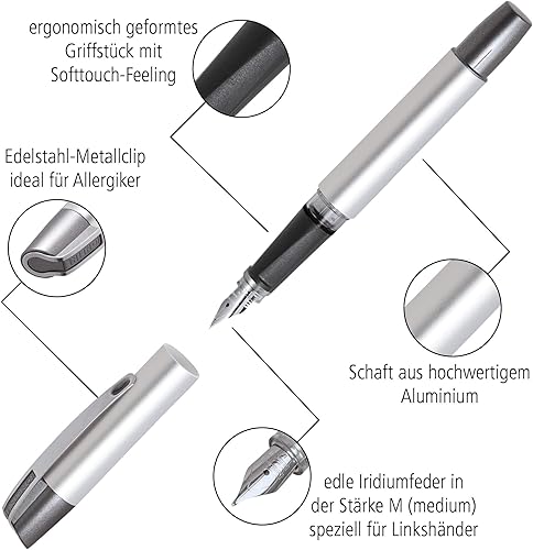 Miniatura 9 de Online Pluma estilográfica ergonómica para la escuelauniversidad Campus Fluffy Cats  Punta media sólida, parte de agarre suave, para cartuchos de