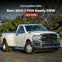 Vista 2 de KARPAL Tapas centrales para rueda delantera y trasera compatibles con Ram 3500 de 1 tonelada doble DRW 2011-2018, aleación Alcoa