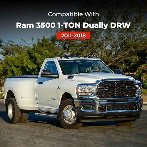 Miniatura 3 de KARPAL Tapacubos centrales de rueda delantera y trasera compatible con Ram 3500 2011-2018 de 1 tonelada Dually DRW, aleación Alcoa, (2 piezas