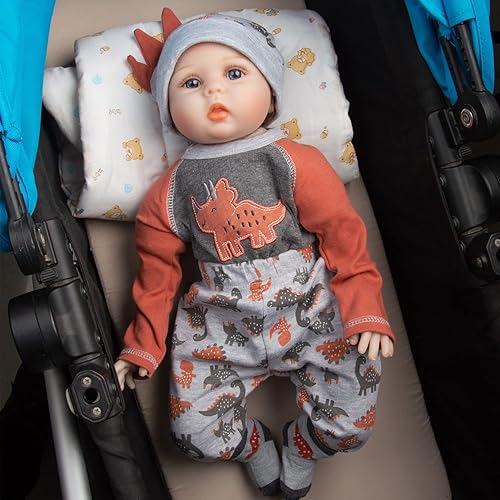 Miniatura 3 de Muñecas Reborn para bebé, ropa para niños pequeños, trajes de dinosaurio para muñecas Reborn de 22 a 24 pulgadas