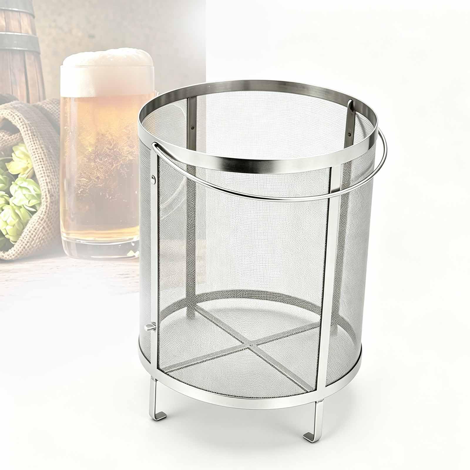 Filtre À Houblon Pour Cuve De Brassage, Filtre À Houblon En Acier Inoxydable, Panier À Grains À Mailles Micrométriques Pour Brassage Amateur De Houblon Et De Thé, Cuve De Fermentation, Etc.
