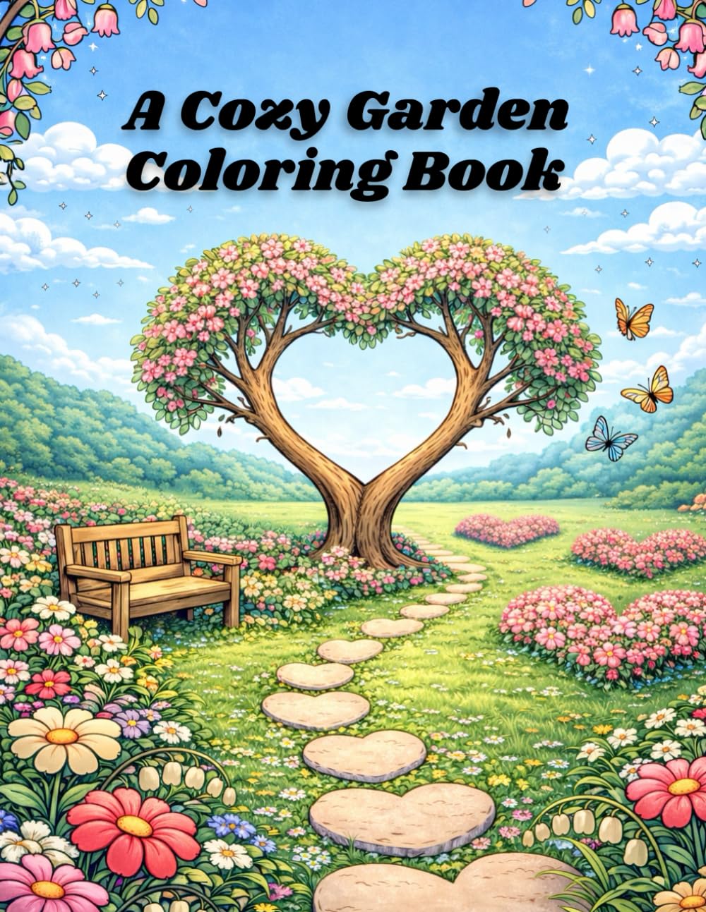 A Cozy Garden Coloring Book: Gentle Garden Scenes to Color and Unwind