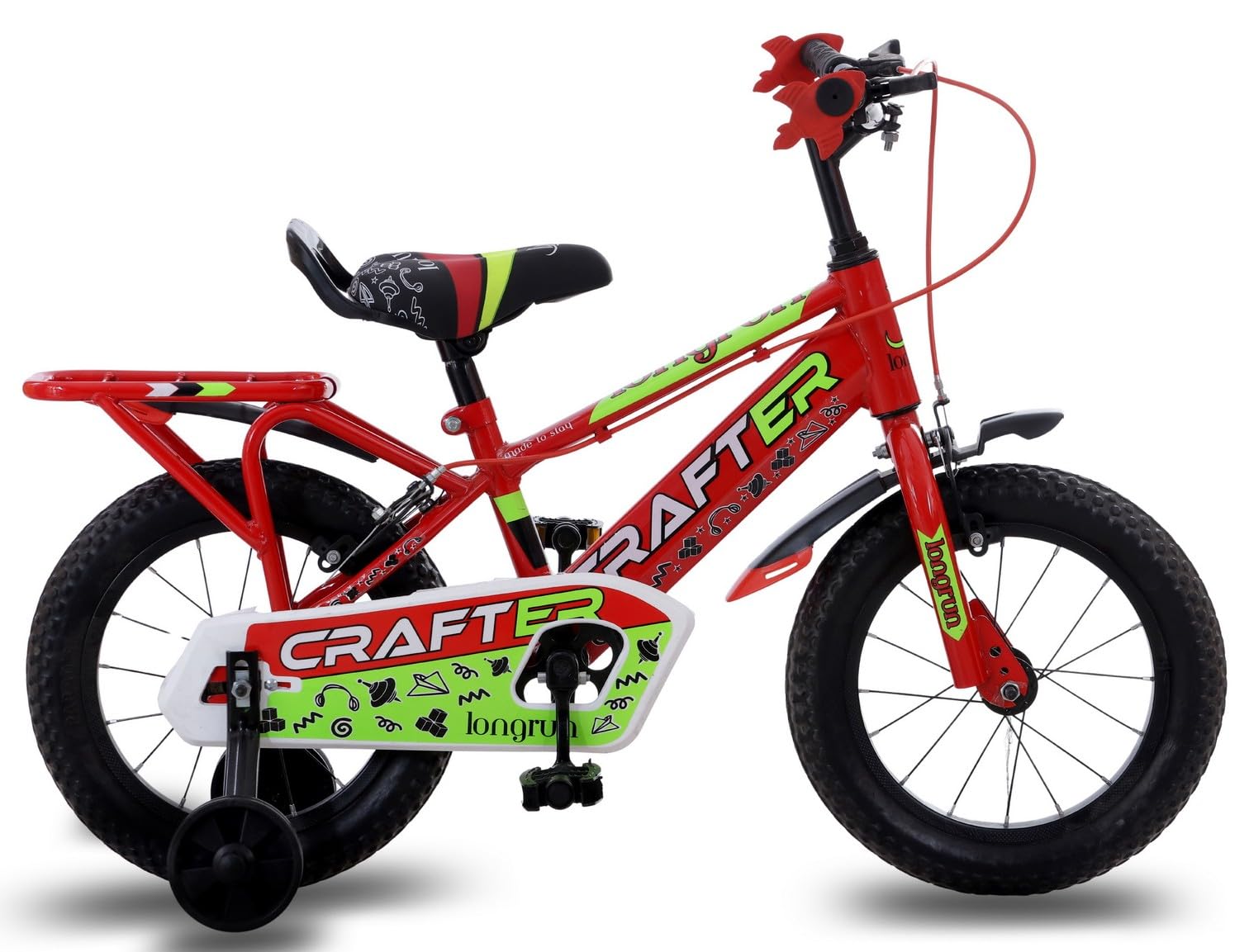 longrun Crafter 14 Inch Cycle for Kids |Children Bicycle for 2-5 Years | Easy 4-Step Setup | 95% Fitted | Kid’s Cycle for Boys and Girls with Training Wheels |14T Kid Bike for 2 to 5 Years |-picture-49