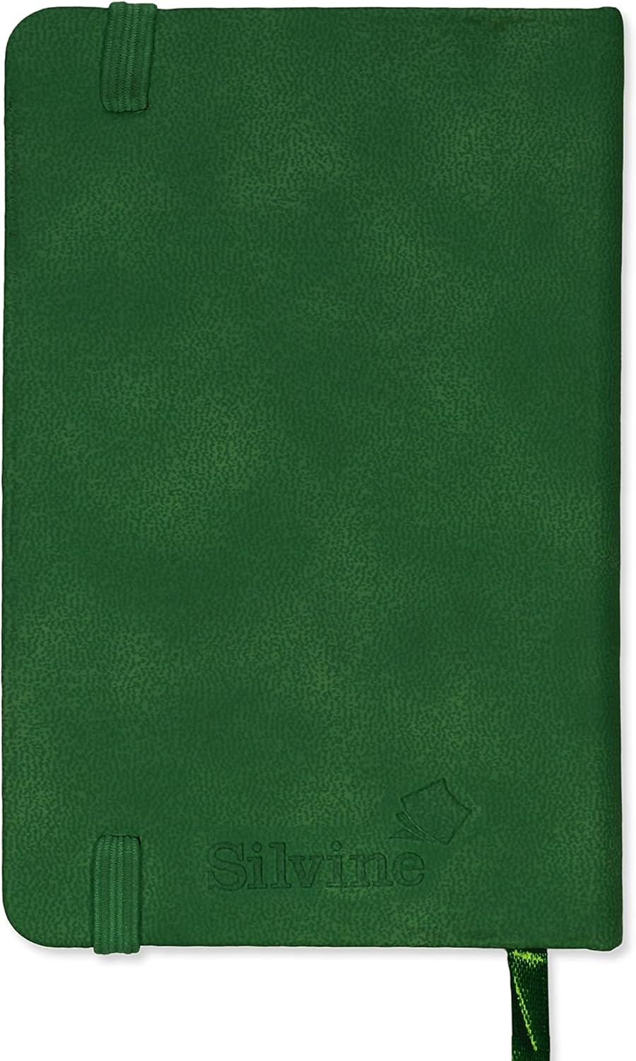 Silvine A6 Executive Hardback Notebook/Journal Green. 160 Lined Pages of 90gsm Premium Ivory Paper
