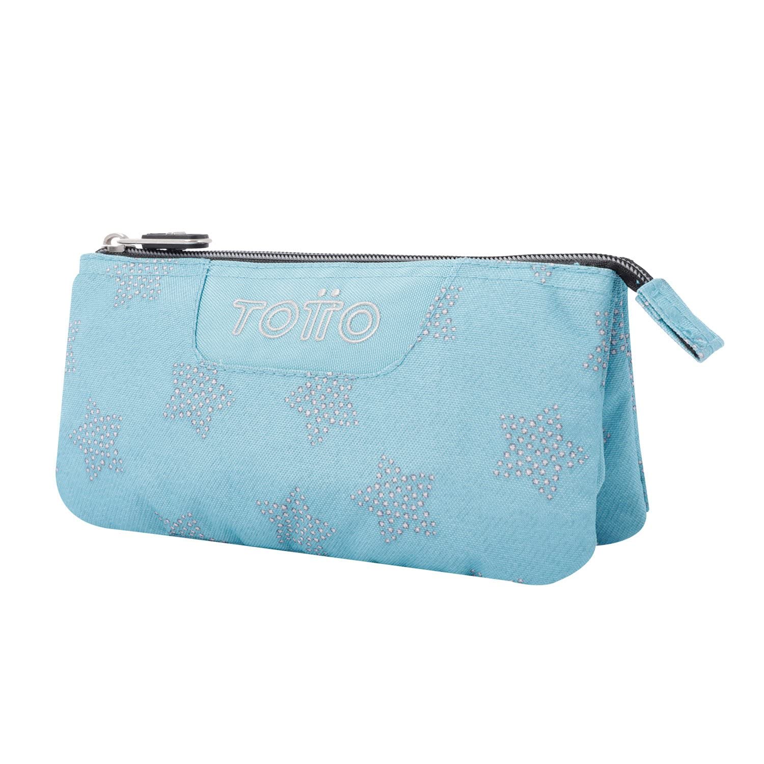 TOTTO School Pencil Case with Three Compartments, Blue, Única, Kids - Image 2