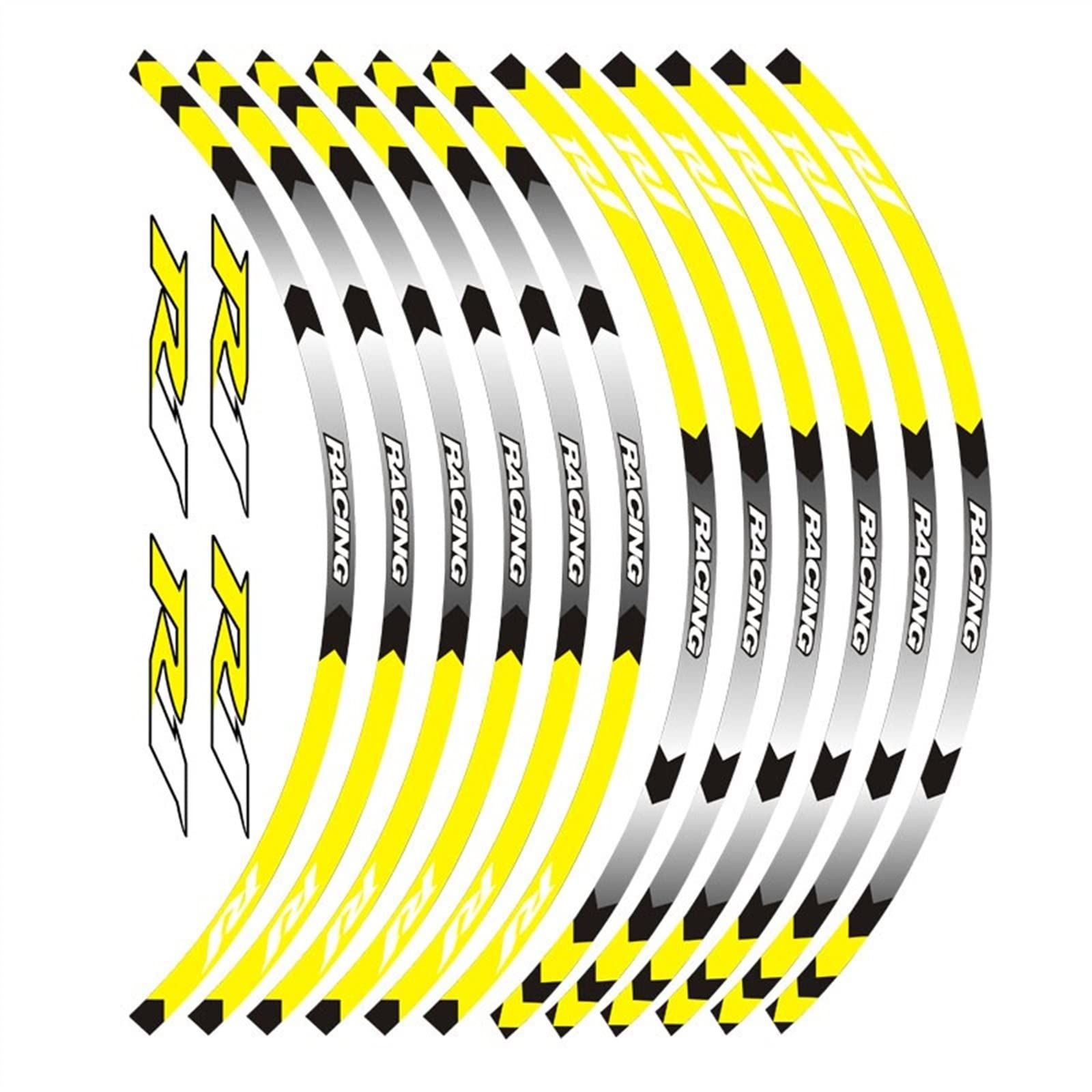 Adesivi Per Cerchi Moto Decalcomania Per Cerchioni Per YAMAHA - Foto 5