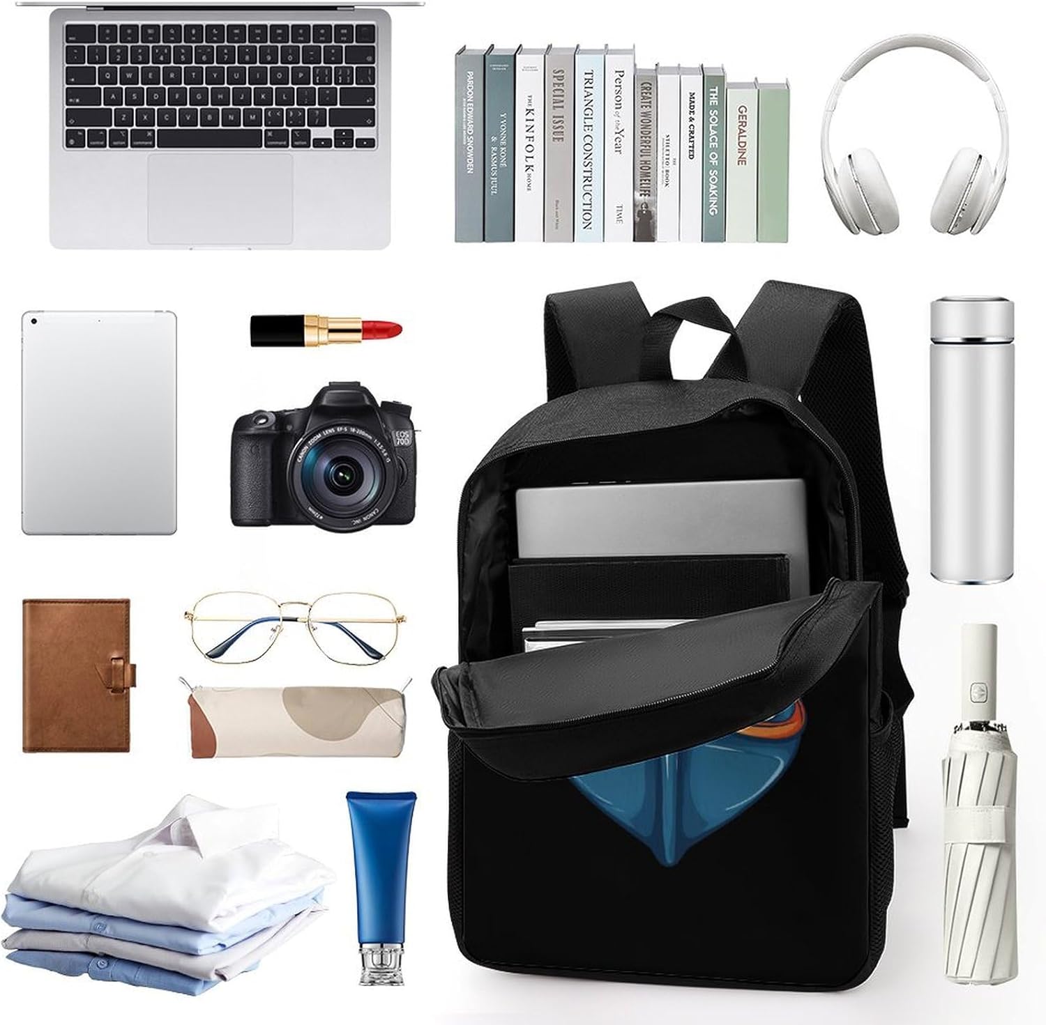 Paddling Canoe Rower Canoer Rowing Paddler Laptop Backpack for Men Women 17 Inch Shoulder Bag Travel Daypack