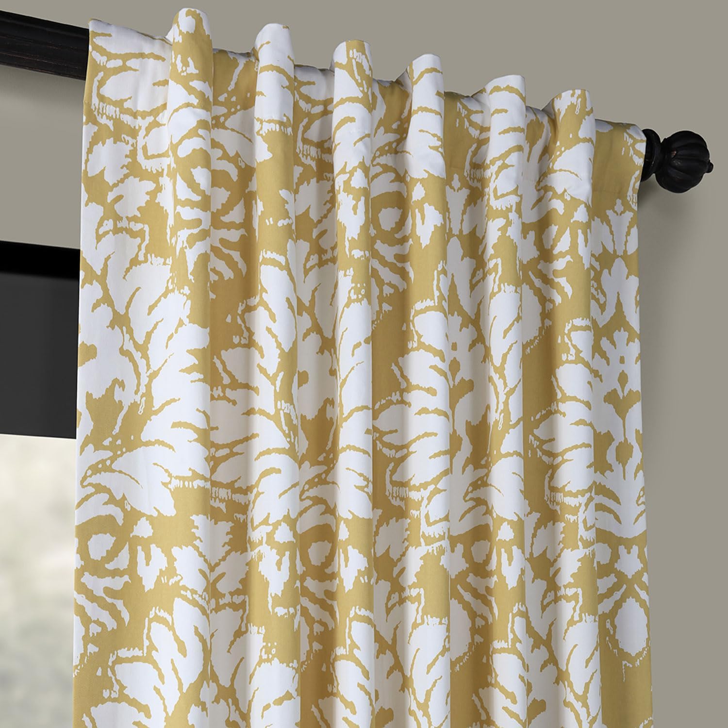 Lacuna Sun Yellow Cotton Room Darkening Curtain Panel