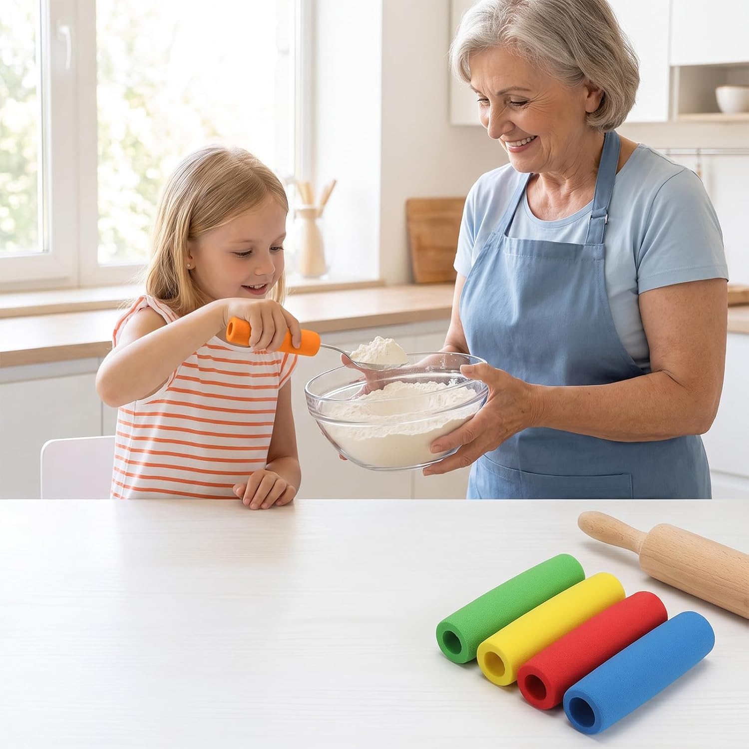 10 Pcs Adaptive Utensils for Elderly Foam Grip Tubing Utensils Adaptive Equipment