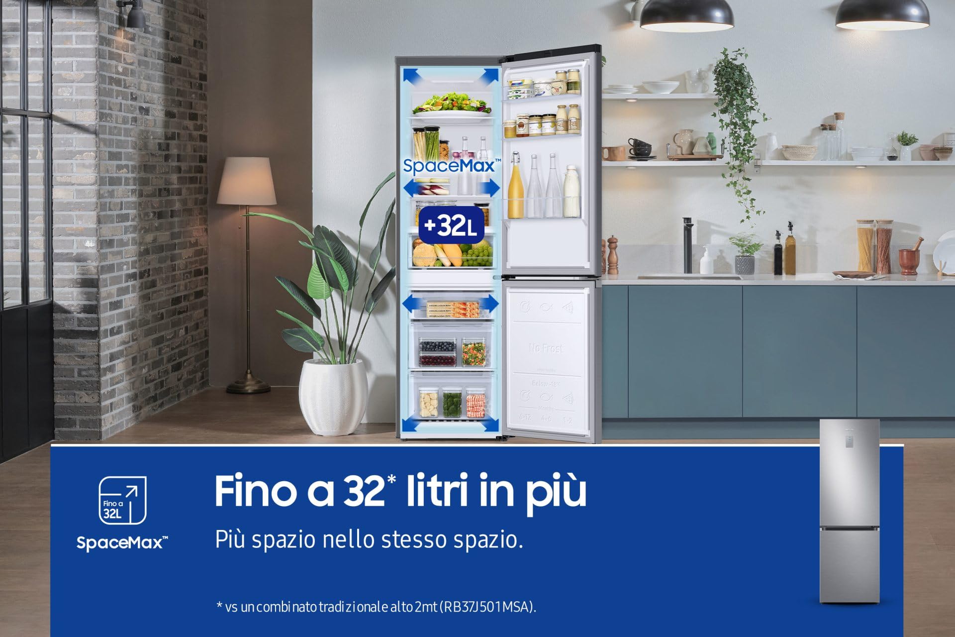 Samsung RB34C671DS9 - Frigorifero combinato, 344 litri, No Frost [Classe energetica D]