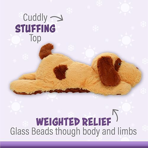 Miniatura 4 de 1i4 Group Warm Pals - Abrazos ponderados jumbo  Perro  4 libras  Acogedores juguetes de peluche con aroma a lavanda para microondas  Peluches