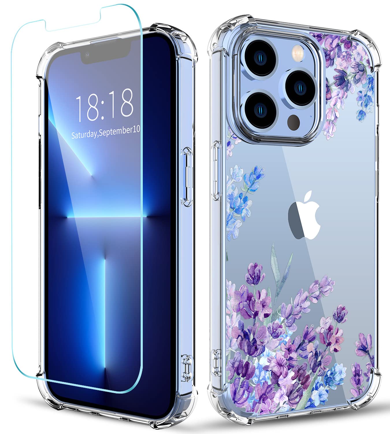 Amazon.co.jp: ilnehc iPhone 13 Pro Max用に設計された花柄ケース