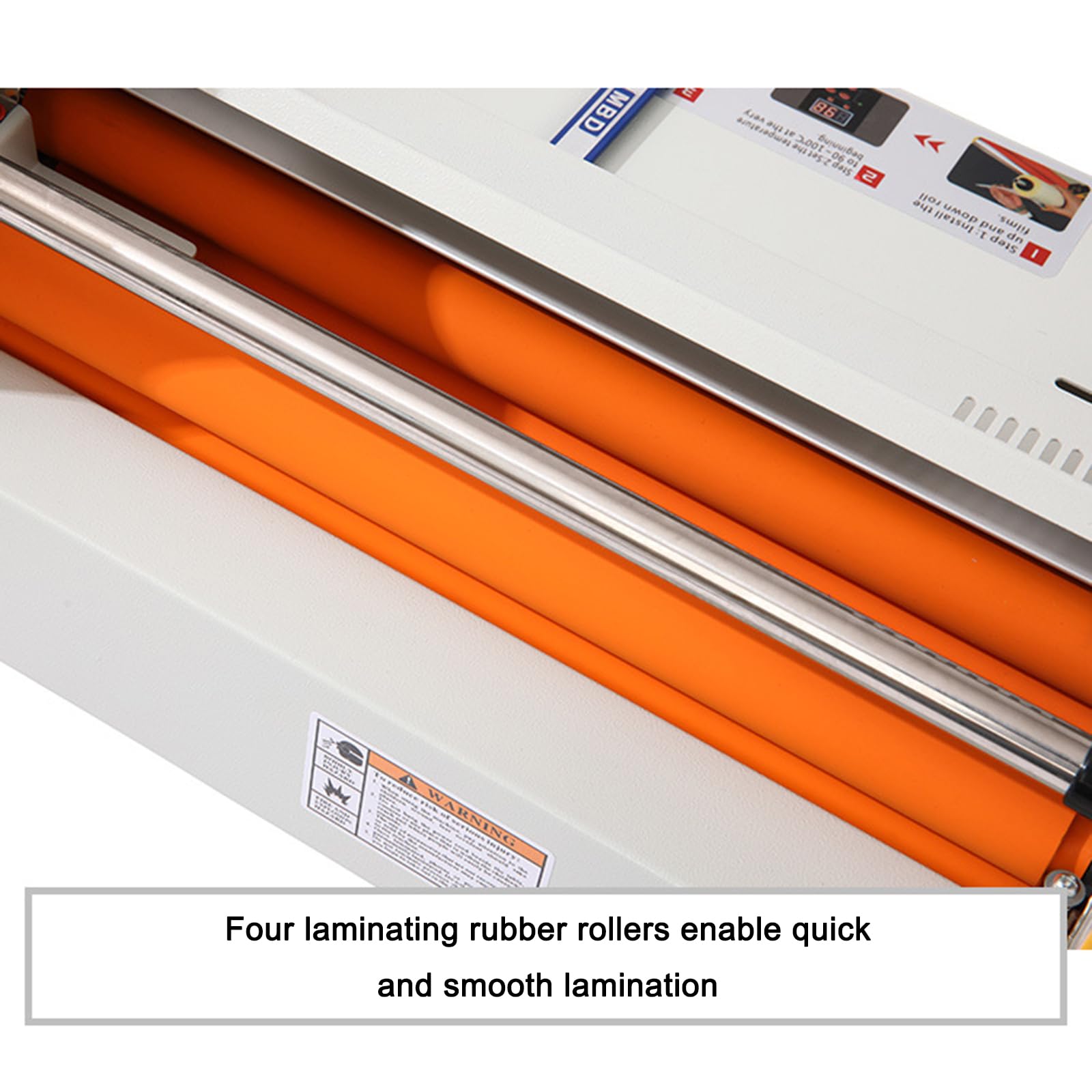 13-calowy laminator na gorąco i na zimno, jednostronna, dwustronna maszyna do laminowania, z 4 rolkami, maksymalna temperatura 150 ℃, do dokumentów, zdjęć, kart