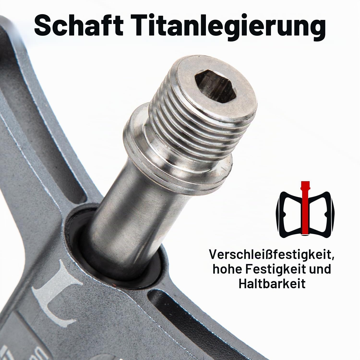 TiTo Titanium Fahrrad Pedalen mit Aluminium-Legierung Fahrrad Fuß Pedale und Titan Achse Leichte Anti-Rutsch Rennrad Pedale für Rennrad Citybike E-Bike oder Mountainbike