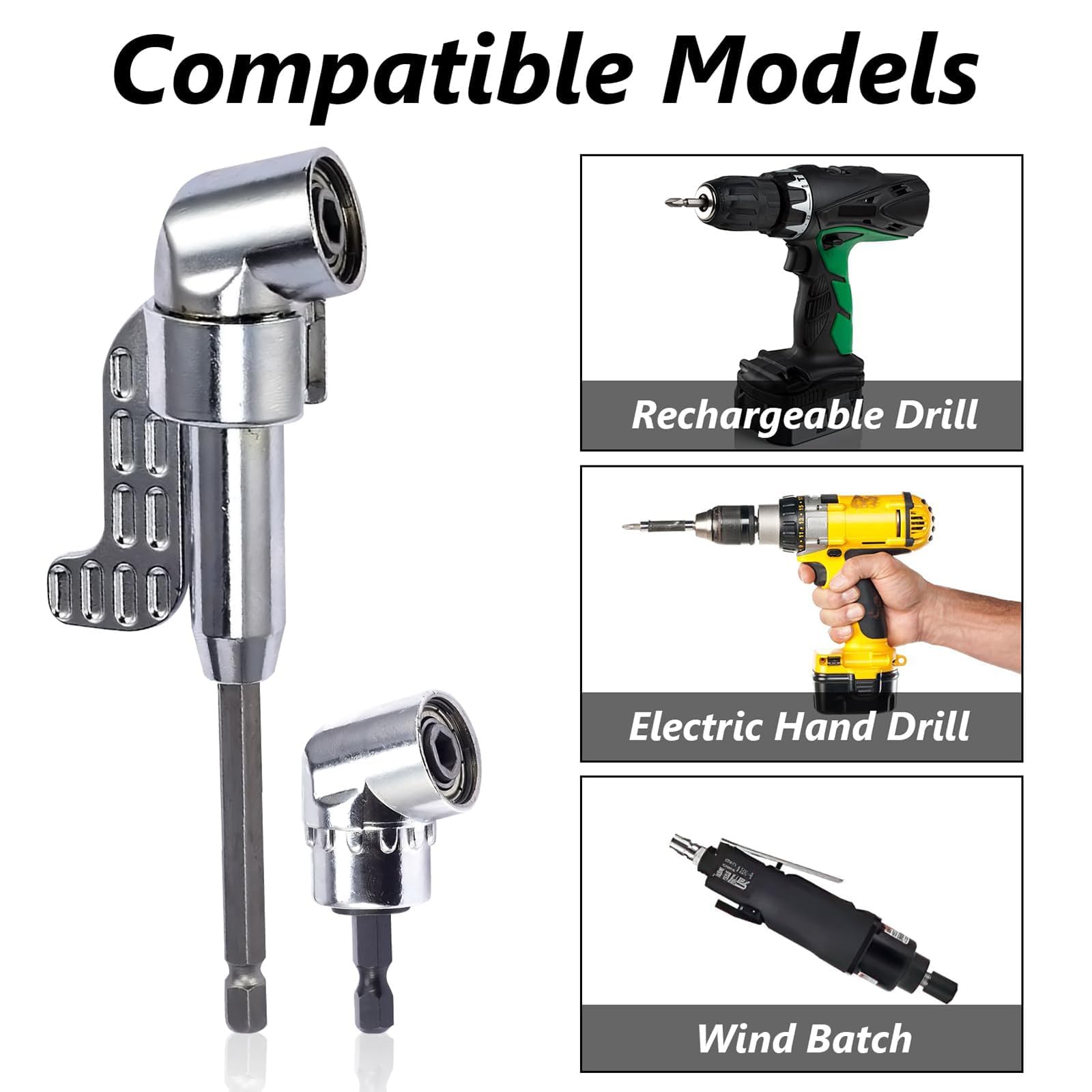 Set 2 Punte Avvitatore Angolo Retto 105° - Prolunga Flessibile Per Spazi Stretti - Foto 2