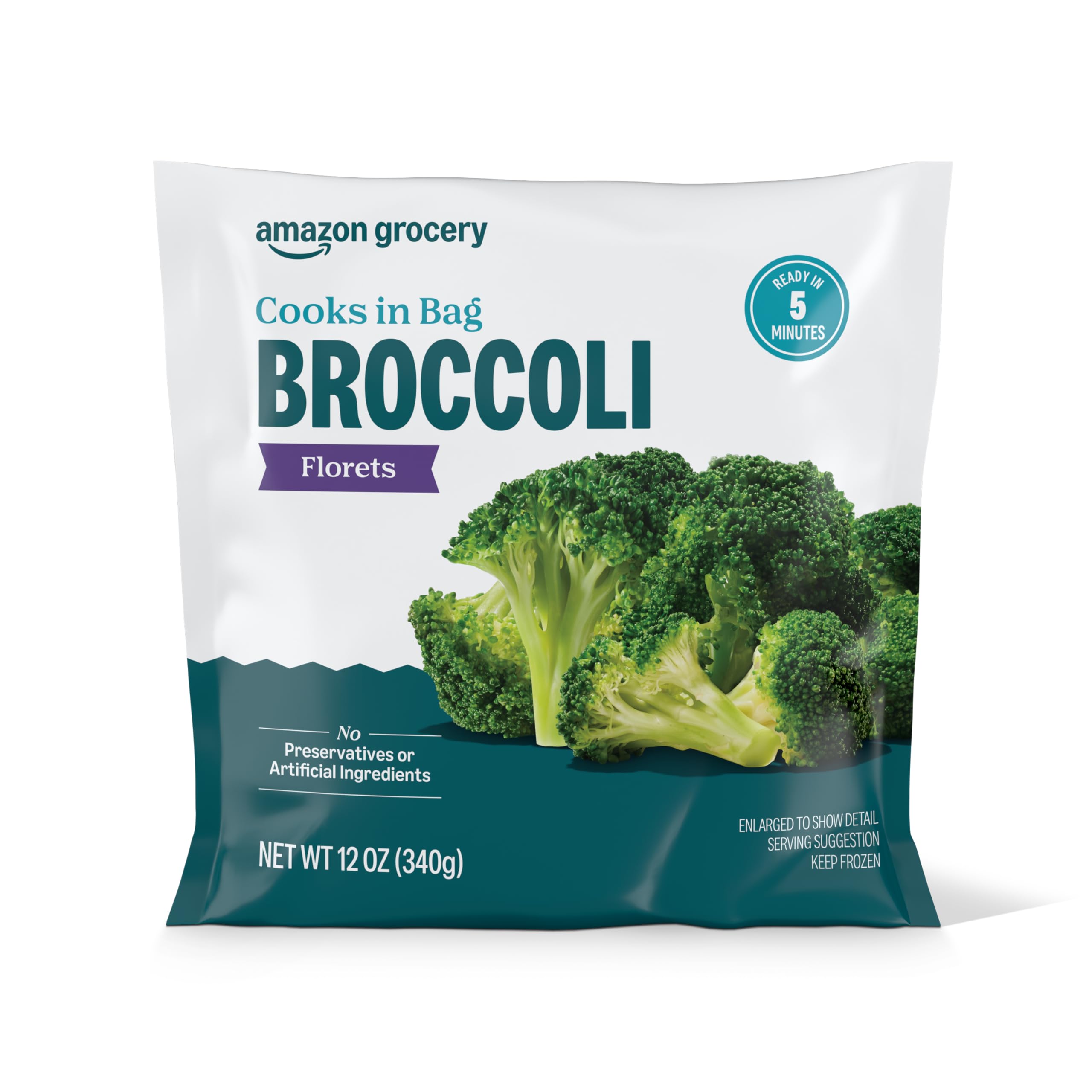 Amazon.com: Amazon Grocery, Broccoli Florets, 12 Oz, Frozen