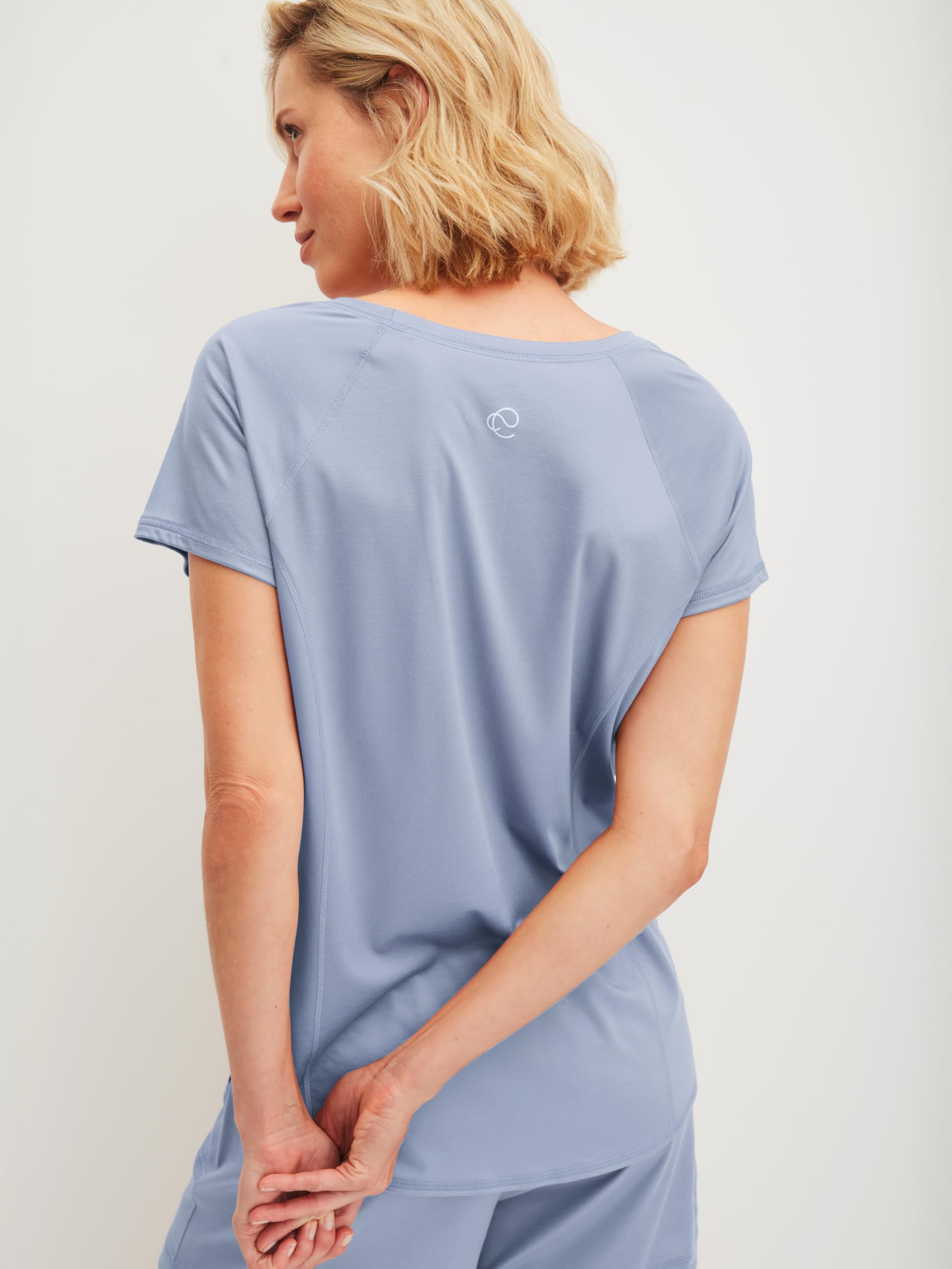 CALIDA Deepsleepwear Cooling T-Shirt Damen, mit Rundhalsausschnitt