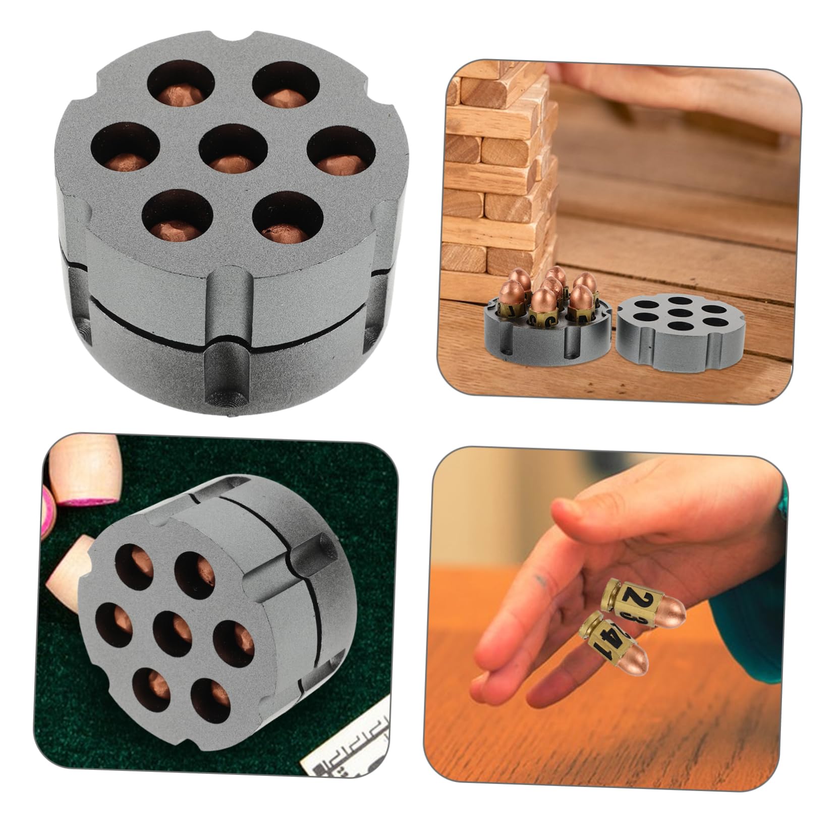 Abaodam Set de Dés de Rôle en Résine avec Base, 1 Lot, Chiffres Larges, Facile à Transporter, pour Jeux de Société, Bars et Ktv