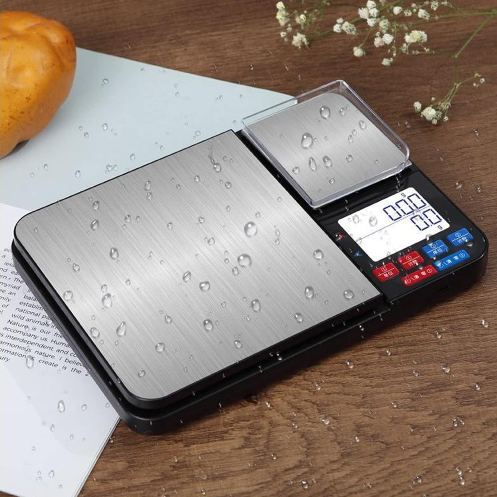 Ulepszona waga platformowa o udźwigu 10 kg, platformy z dokładnością, łatwy do odczytania wyświetlacz cyfrowy, podświetlenie(Battery)