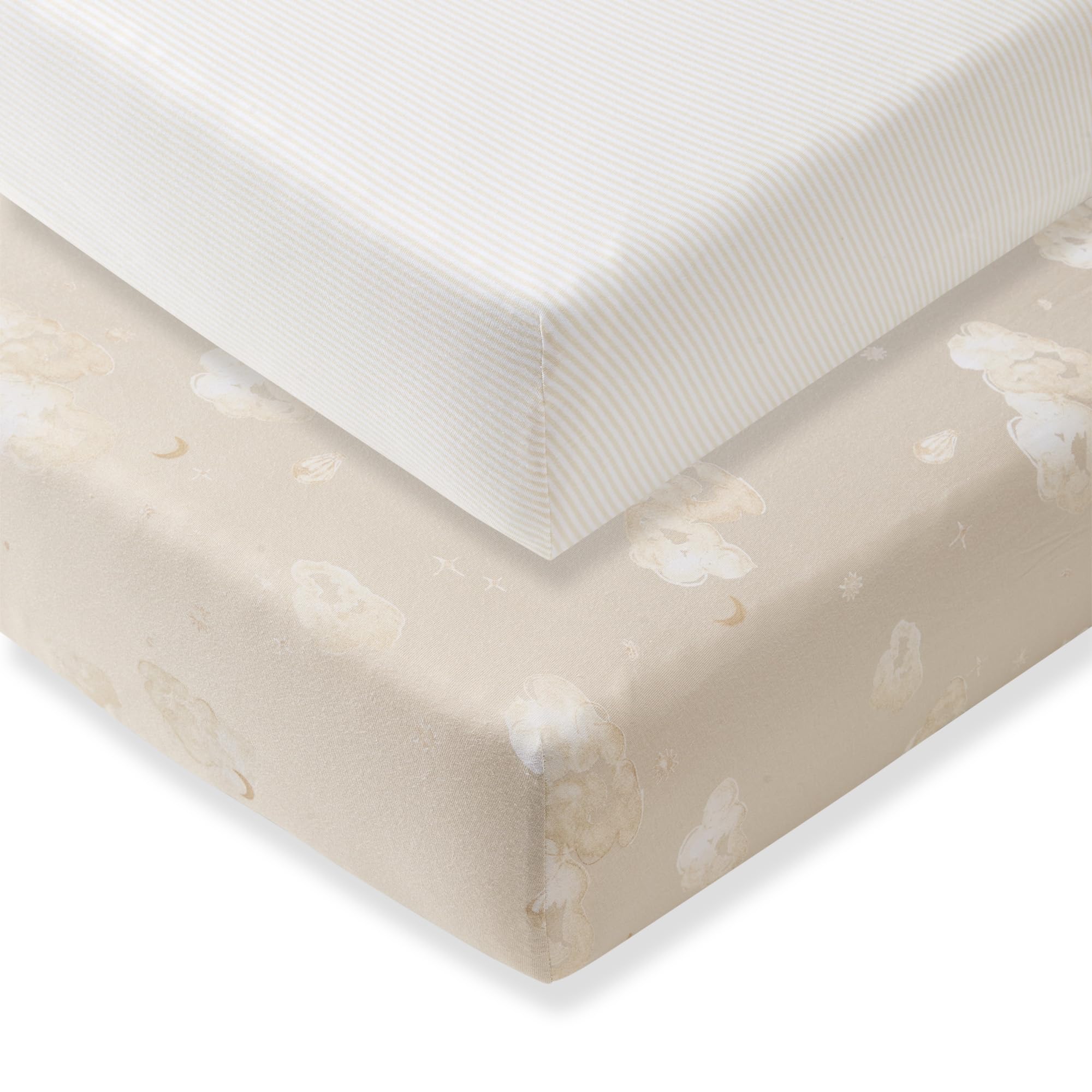 Burt's Bees Baby Essential Organic Cotton Fitted Crib Sheet, Breathable for Boy Girl Standard Crib & Toddler Mattresses