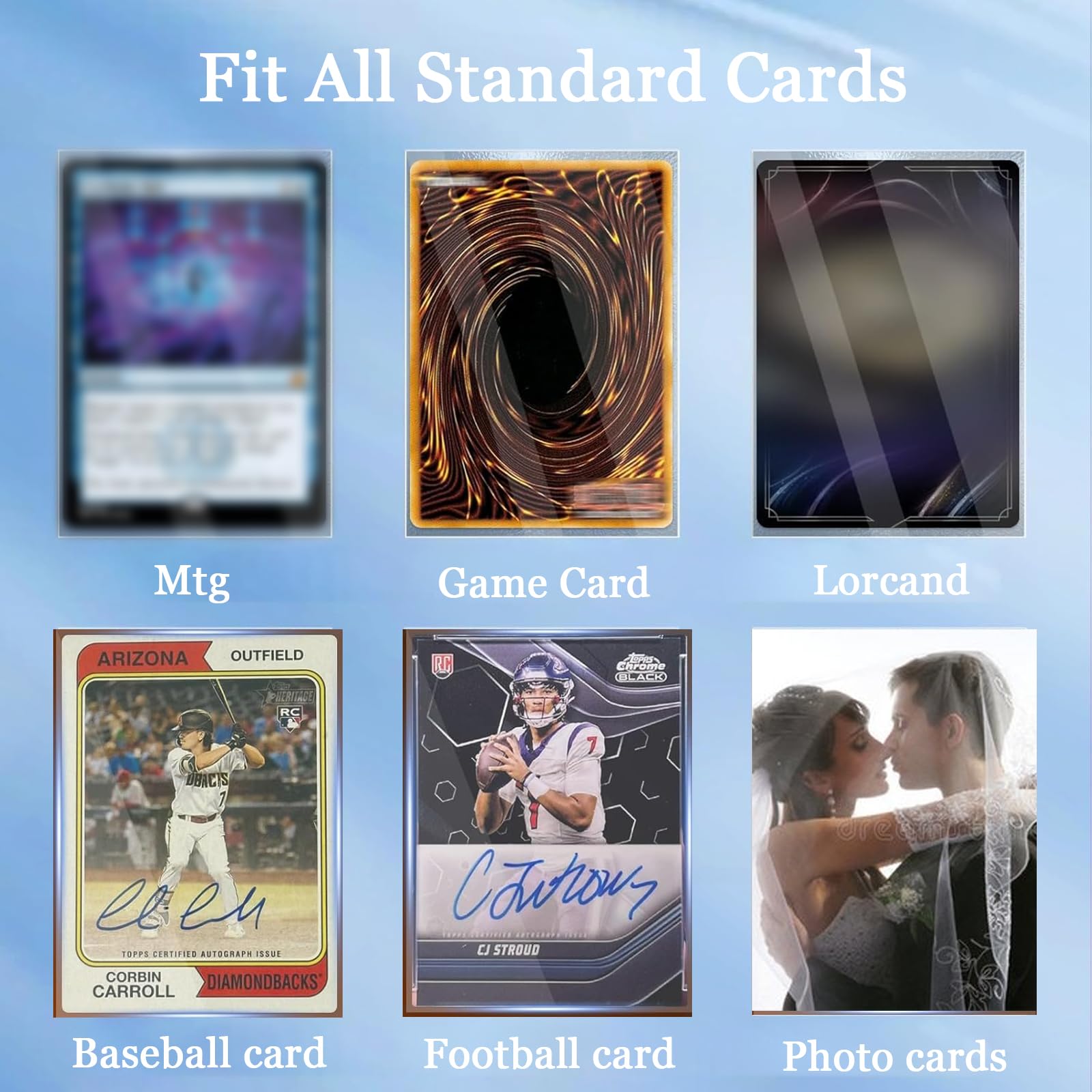 400 PCS Clear Sleeves,Standard Size 66x91mm, Trading Card Protector,Perfect Fit Inner Penny Sleeves Ideal for Double-Sleeving - Image 4