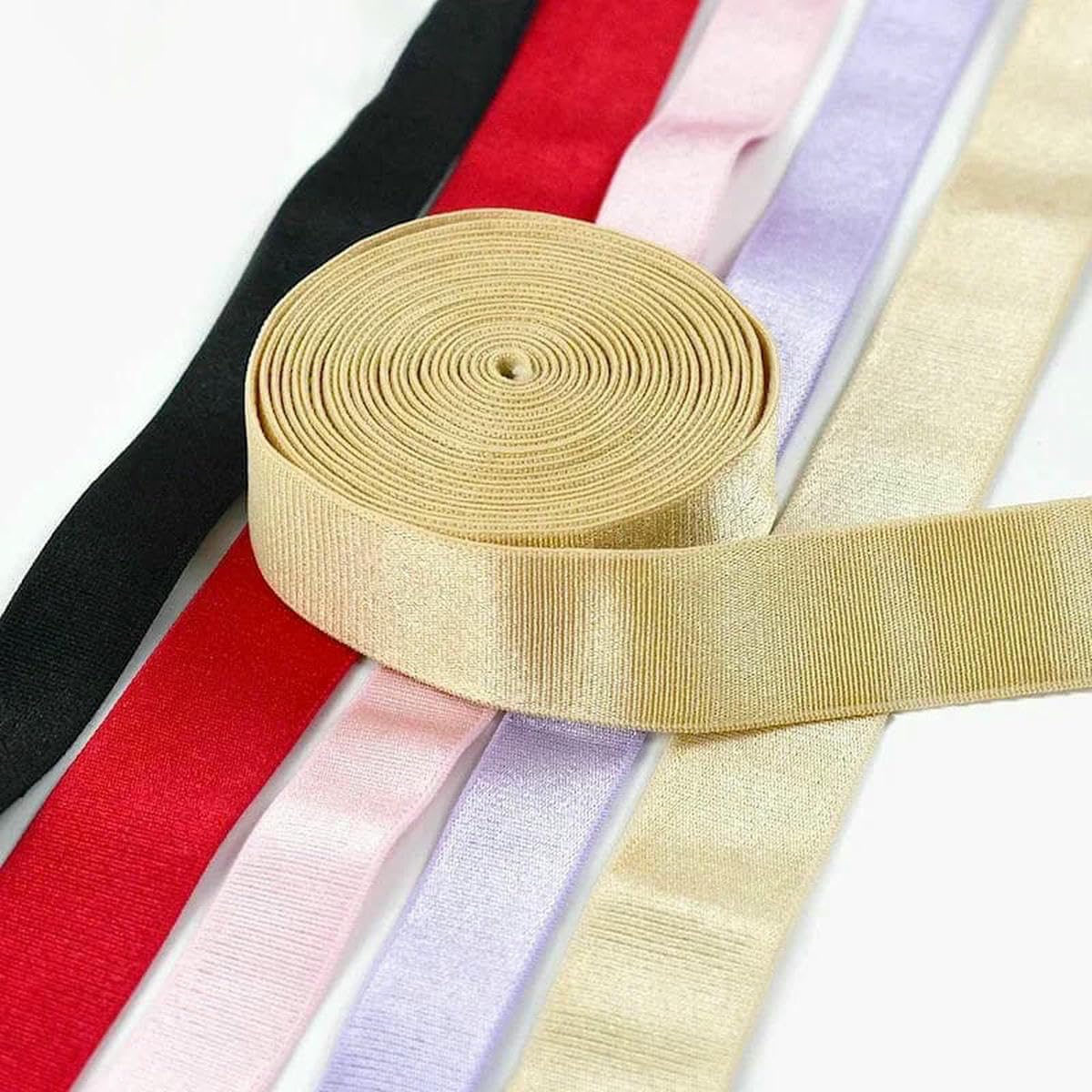 Elastyczna taśma nylonowa, Nylon Elastic Bands For Sewing Bra Strap Multicolor 6-25mm 10/20M(Red 20mm,20Meters)