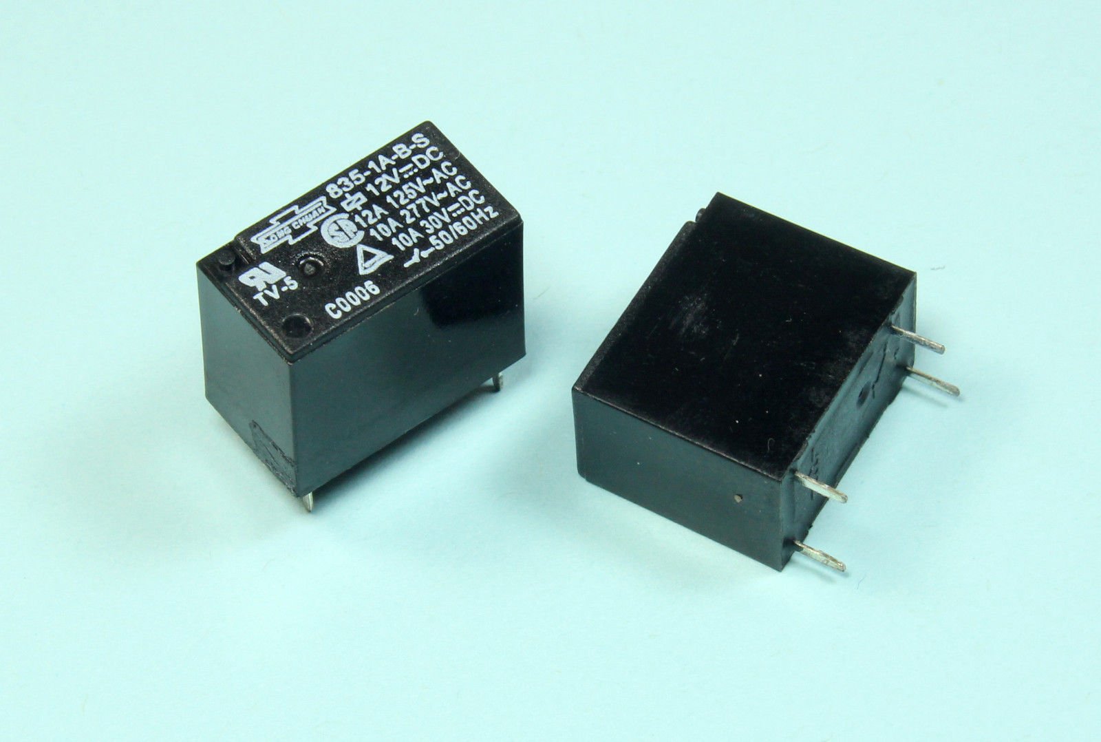(RR #48) 2pcs Song Chuan Relay 835-1A-B-S 12VDC, 12A 125VAC, 10A 30VDC