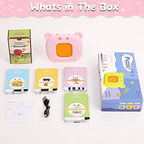 Miniatura 7 de Tarjetas didácticas parlantes para niños de 2, 3, 4, 5 años, juguetes educativos Montessori de aprendizaje con 224 palabras visuales, juguetes de