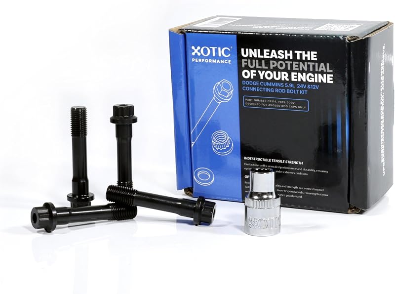 Kit de Parafusos da Biela Xotic Performance CP114 para Dodge Cummins 5.9L 12V e 24V – Para Tampas de Biela Anguladas