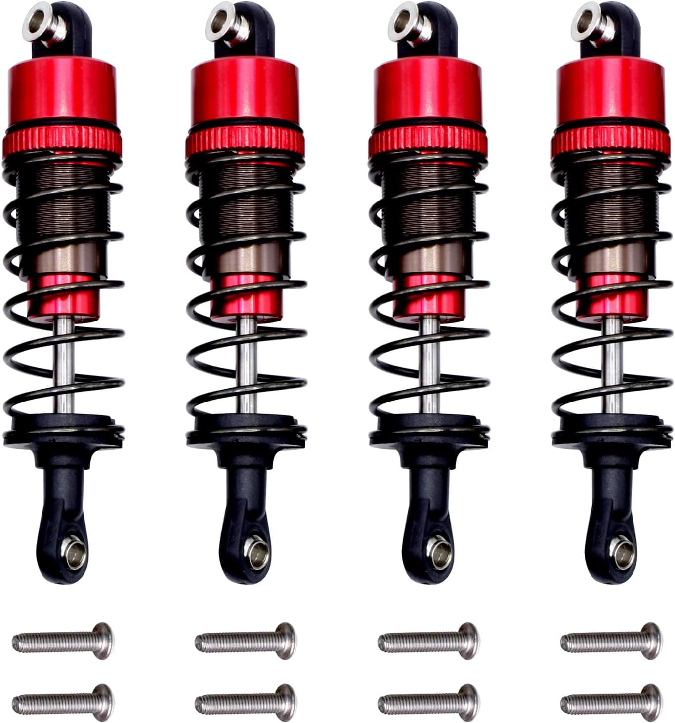 70mm RC Oil Shock Absorber Damper Kit for Tamiya CC01 WR02 Axial SCX10 D90 HPI HSP 1/10 RC Car Upgrade Parts (Red)