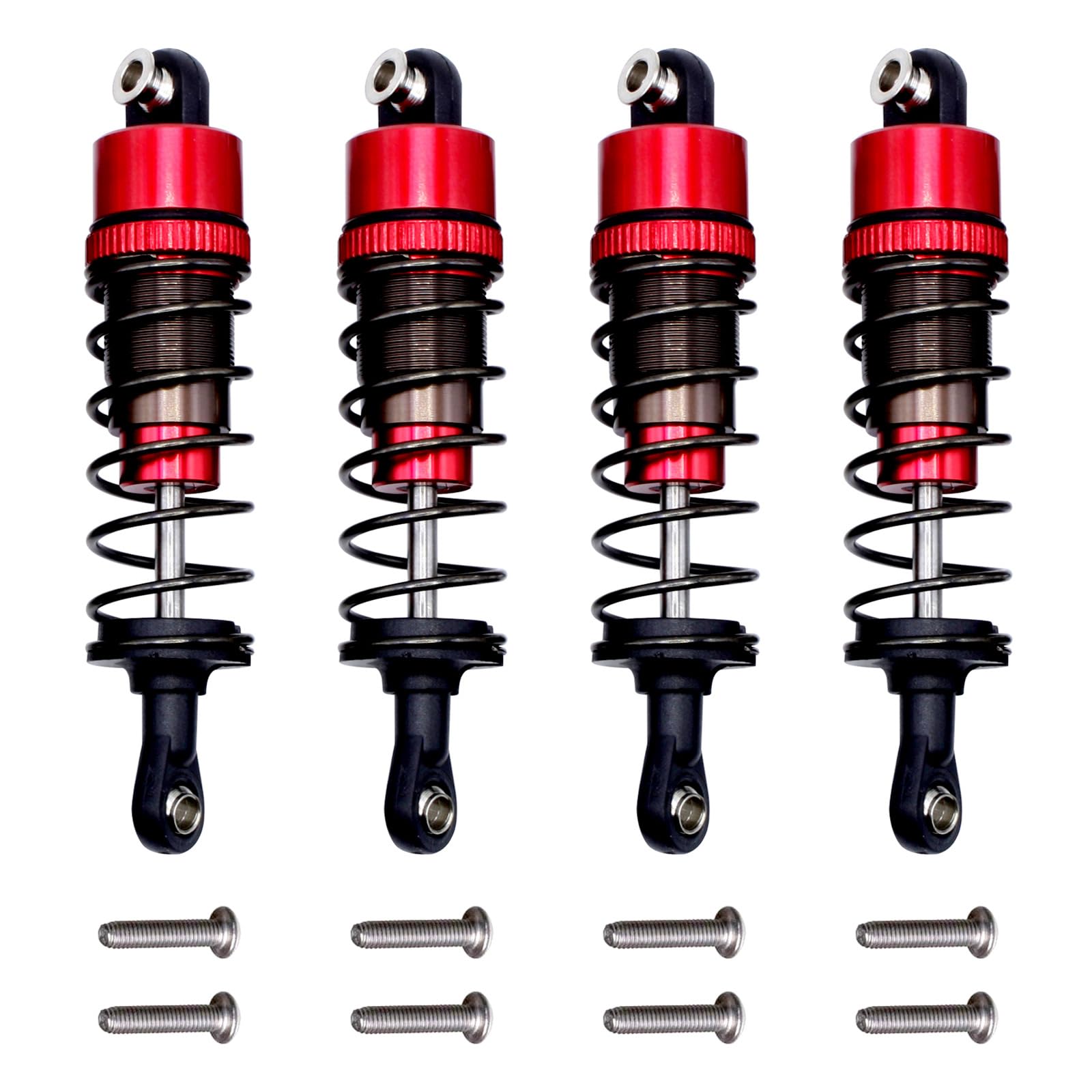 HOBOHY Kit d'amortisseur d'huile 62 mm pour Tamiya TT01 TT02 1/14 Hyper Go H14BM RC pièces de mise à niveau de voiture (rouge HOBOHY Kit d'amortisseur d'huile 62 mm pour Tamiya TT01 TT02 1/14 Hyper Go H14BM RC pièces de mise à niveau de voiture (rouge
