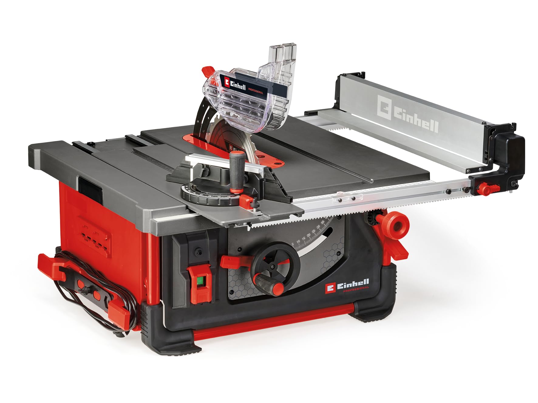 Einhell Sega circolare professionale tavolo con tavolo scorrevole TP-CC 10 T (2000 W, altezza di taglio 85 mm, lama Ø 254 mm, slitta scorrevole, estensione, battuta angolare)