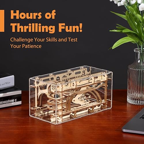 Miniatura 5 de Laberinto de mármol de madera, juguete para ansiedad de laberinto de gravedad, juego cerebral con rompecabezas 3D de madera para adultos y