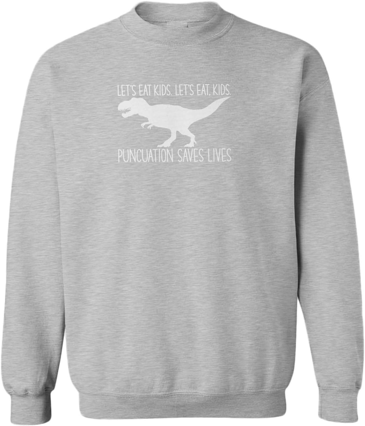 Haase Unlimited Let's Eat, Kids. Punctuation Saves Lives Toddler Fleece Crewneck Sweater