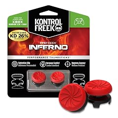 KontrolFreek FPS Freek Inferno for Xbox One and Xbox Series X Controller Performance Thumbsticks 2 High-Rise Concave Red