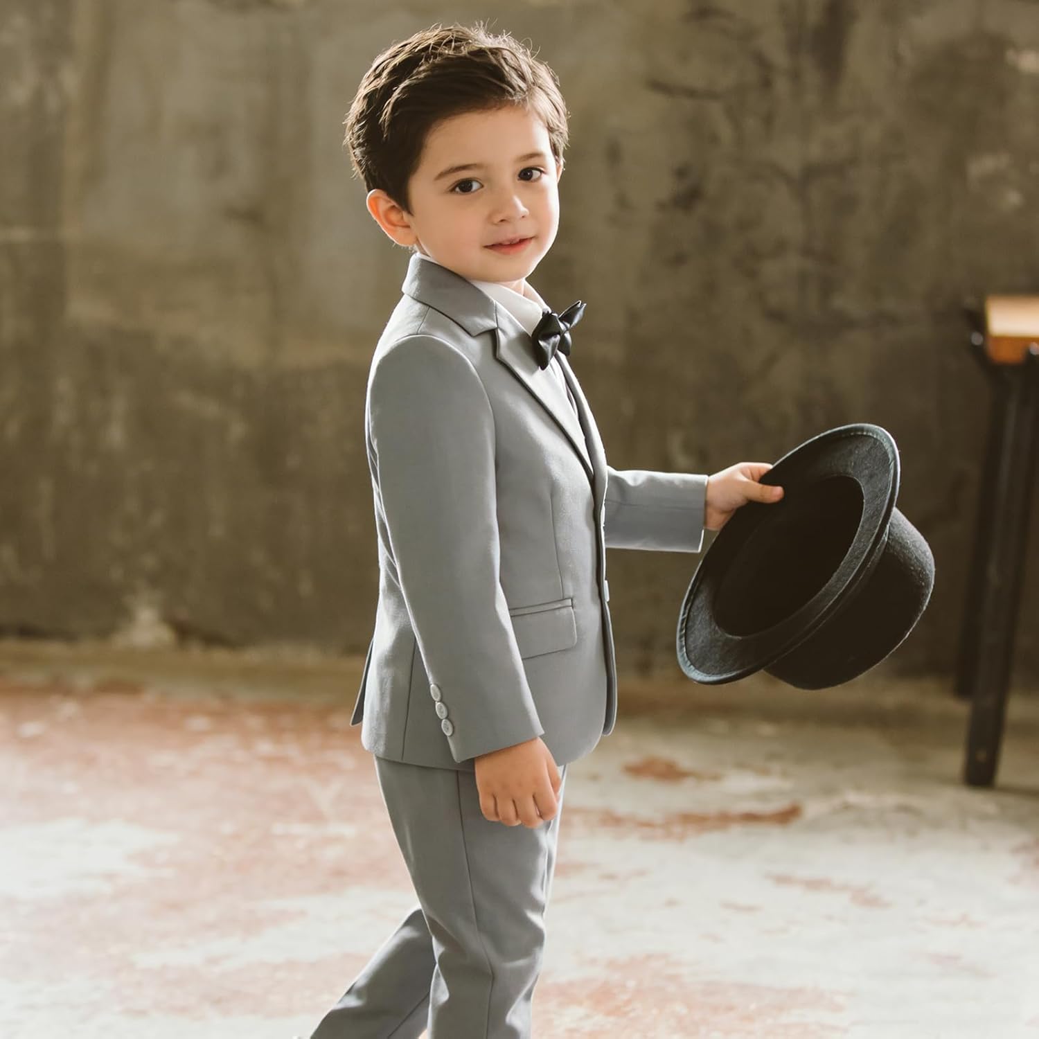 Baby Boy 6 Pieces Set Formal Tuxedo Suits for Toddler Wedding Baptism Outfits - Image 6