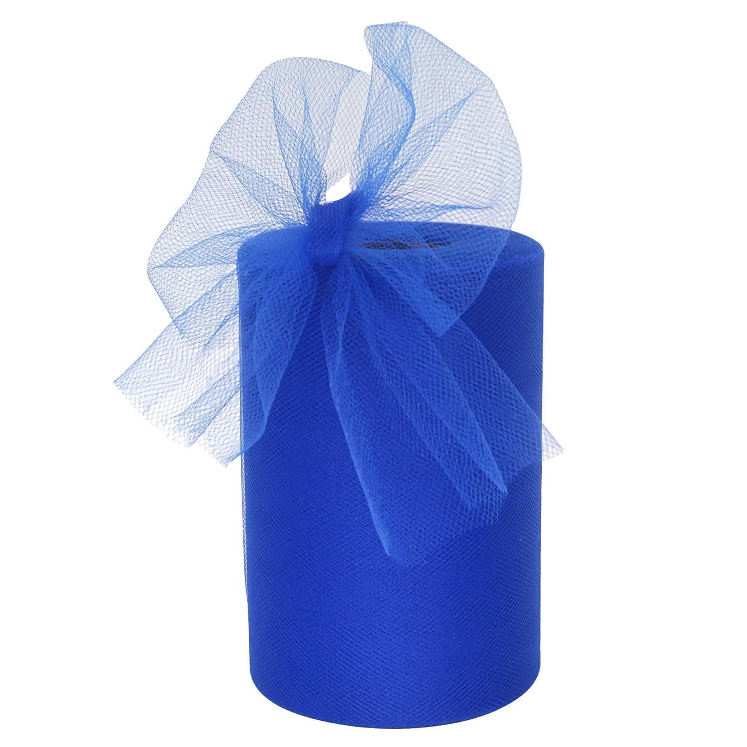 SYOSI Tulle Fabric Rolls 6 Inch by 100 Yards (300 feet) Tulle Spool, for Wedding Party Decorations Gift Bow Craft Tutu Skirt, for Crafts Tutu Costumes Skirts Parties (Blue)