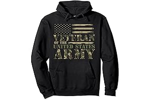 Wear Your Service with Pride: Veteran of the United States Army Camouflage Pullover Hoodie