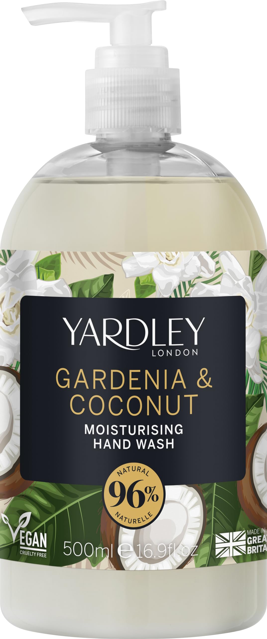 Yardley London Deluxe Gardenia Botanical Hand Wash, Kokos, 500 ml