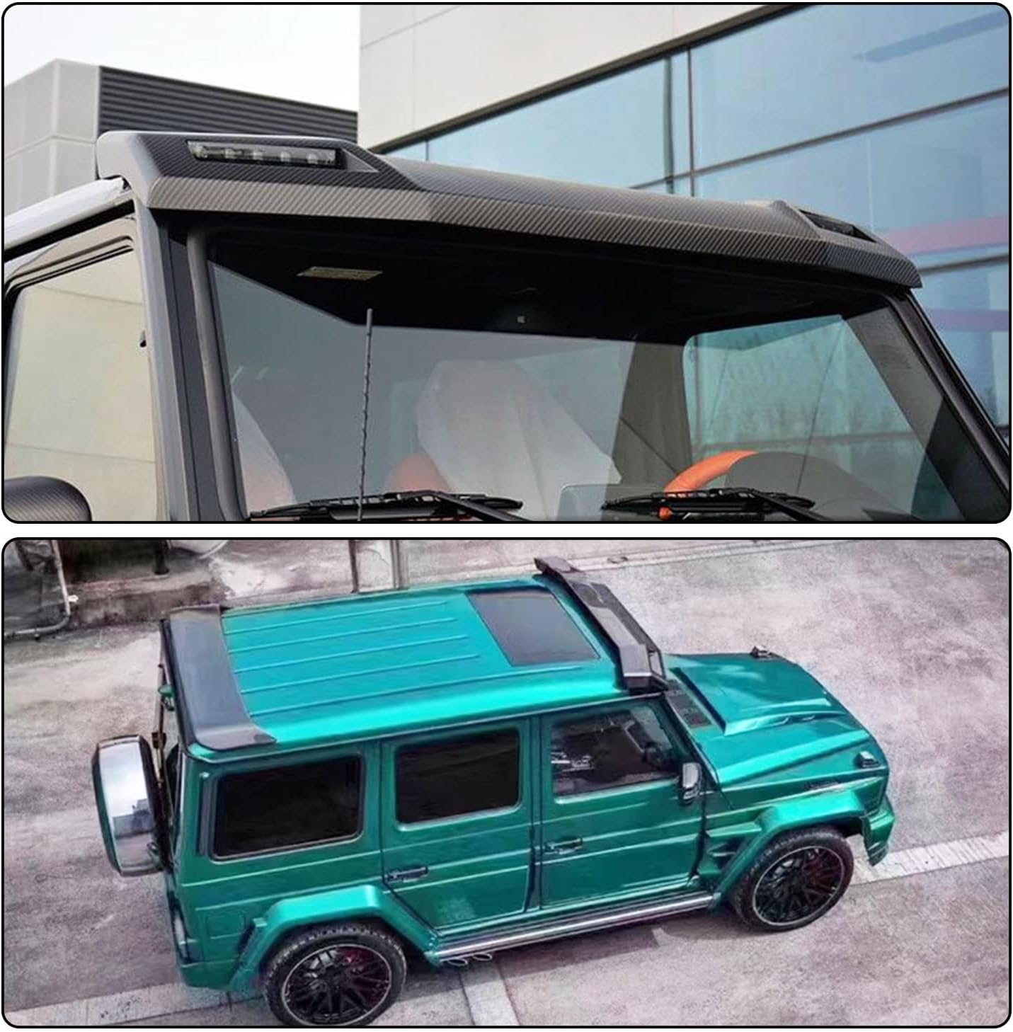 MCARCAR KIT Front Roof Spoiler Compatible with Mercedes-Benz G Wagon W463 G500 G550 G55 G63 G65 AMG 2013-2018 Customized Carbon Fiber Roof Window Spoiler Wing Factory Outlet