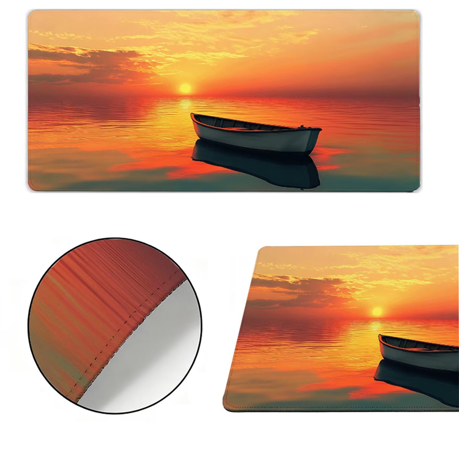 Podkładka pod mysz xxl 1200x600x3mm podkładka pod mysz z zachodem słońca pomarańczowa poprawia precyzję i szybkość, wodoodporne antypoślizgowe, szyte krawędzie, akcesoria do gier, komputer, gry Y7-827