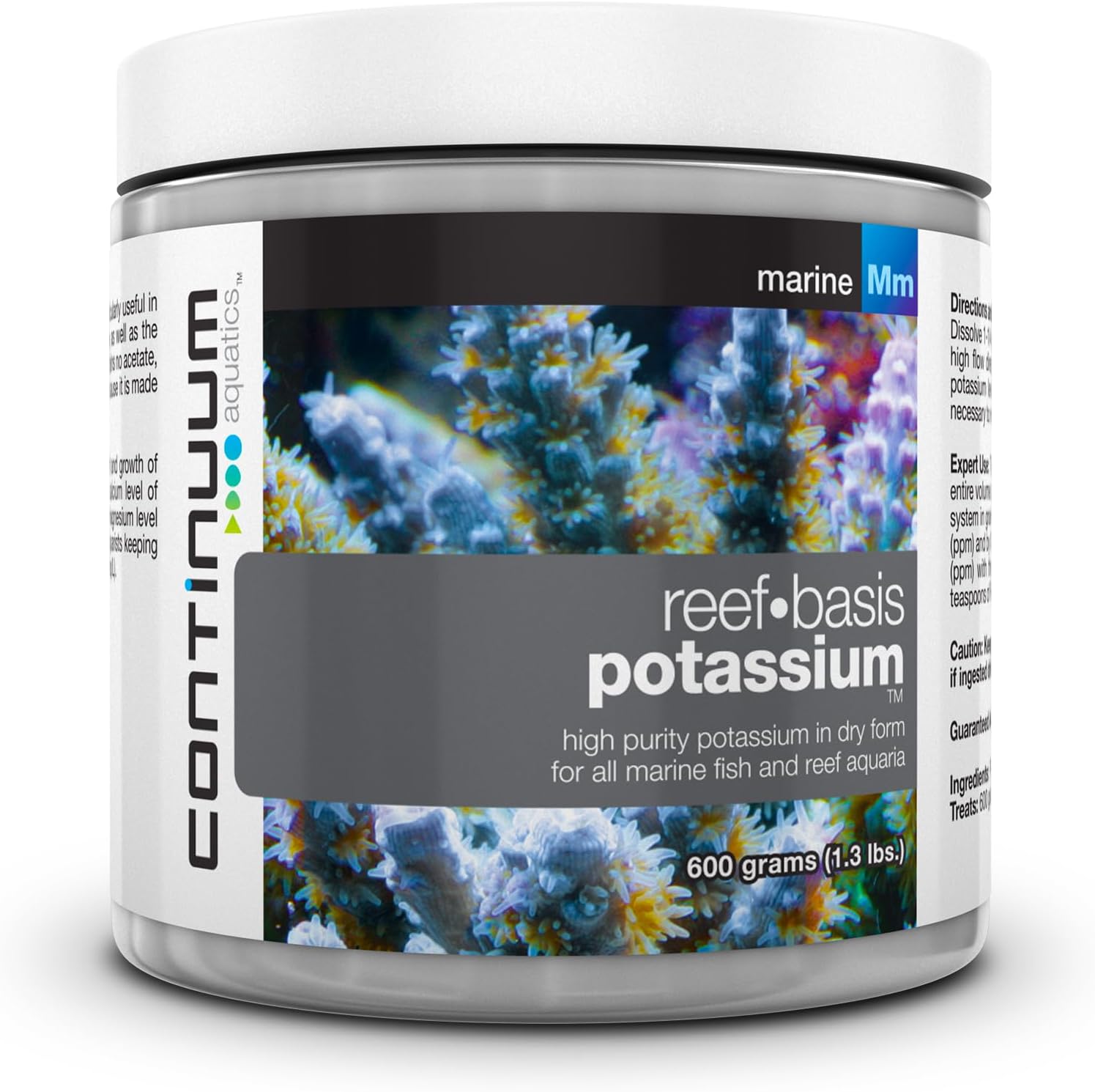 Continuum Aquatics Reef Basis Potassium - Potassium Powder for Marine Fish and Reef Saltwater Aquariums