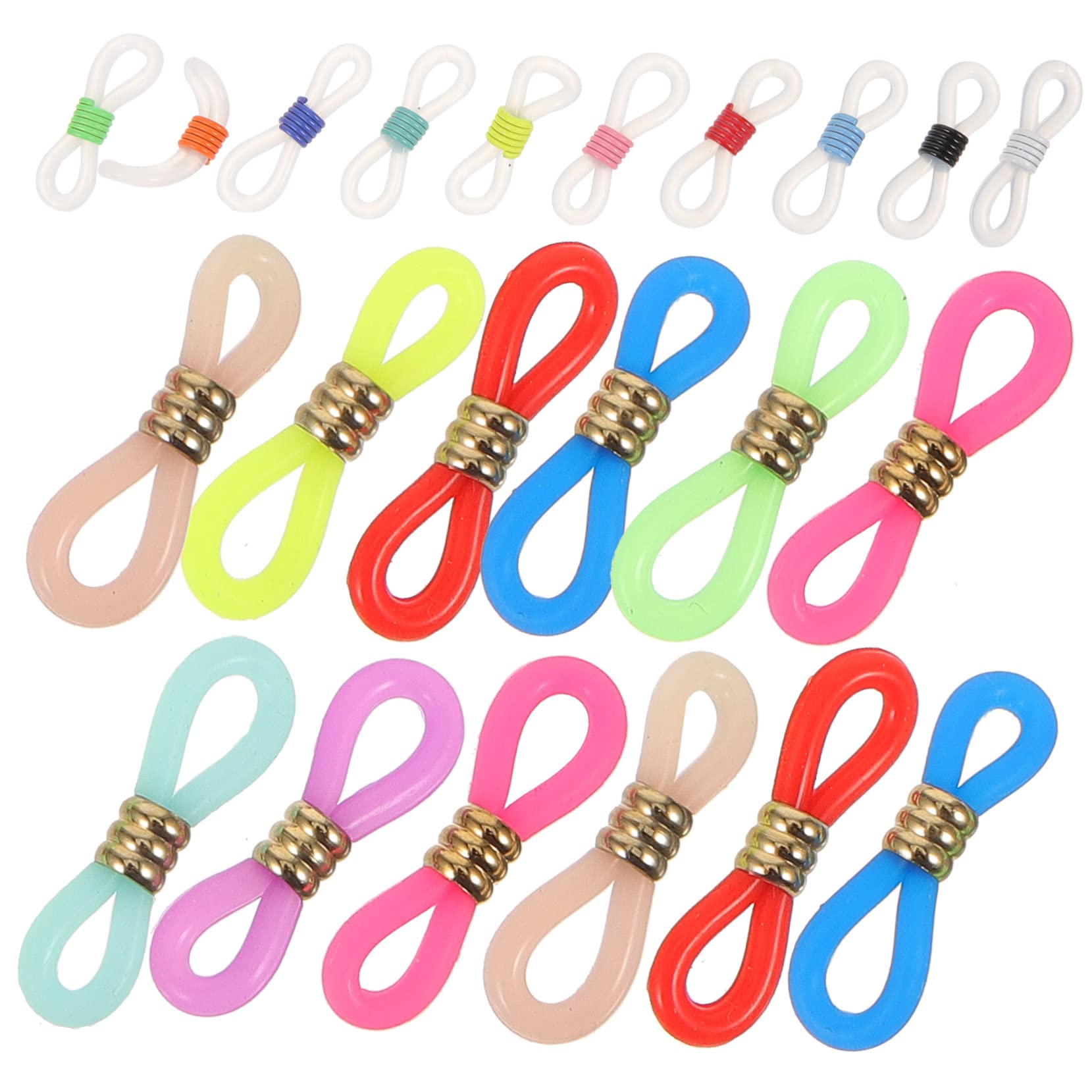 Healeved Terminali Antiscivolo Per Occhiali Silicone Connettori Regolabili Per Catenelle Occhiali Accessori Pratici E Chic Per Compatibile Con Maggior