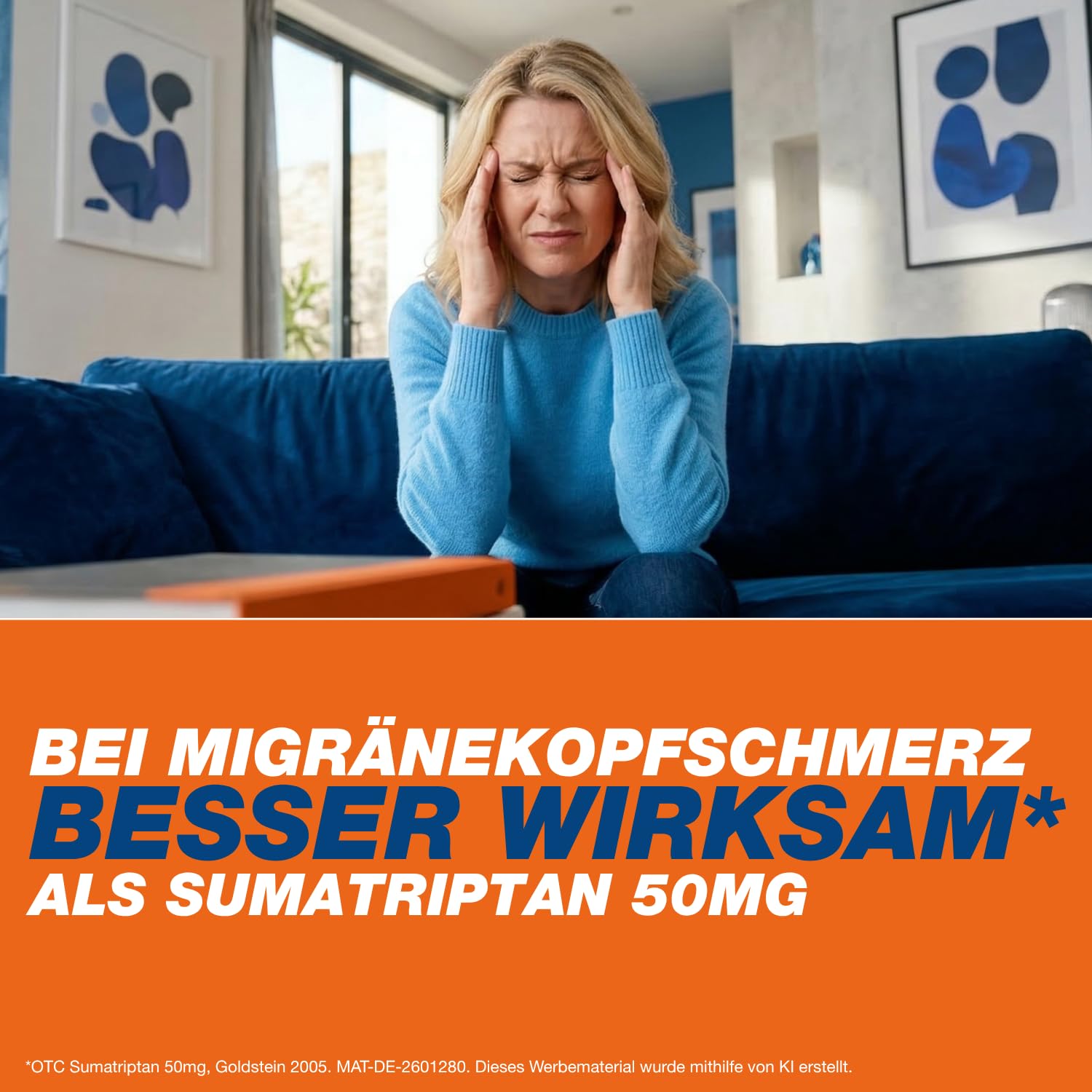 Thomapyrin INTENSIV Tabletten - 3fach Power bei intensiveren Kopfschmerzen & Migräne - 6 x 20 Stk. + 2 Eye Pads