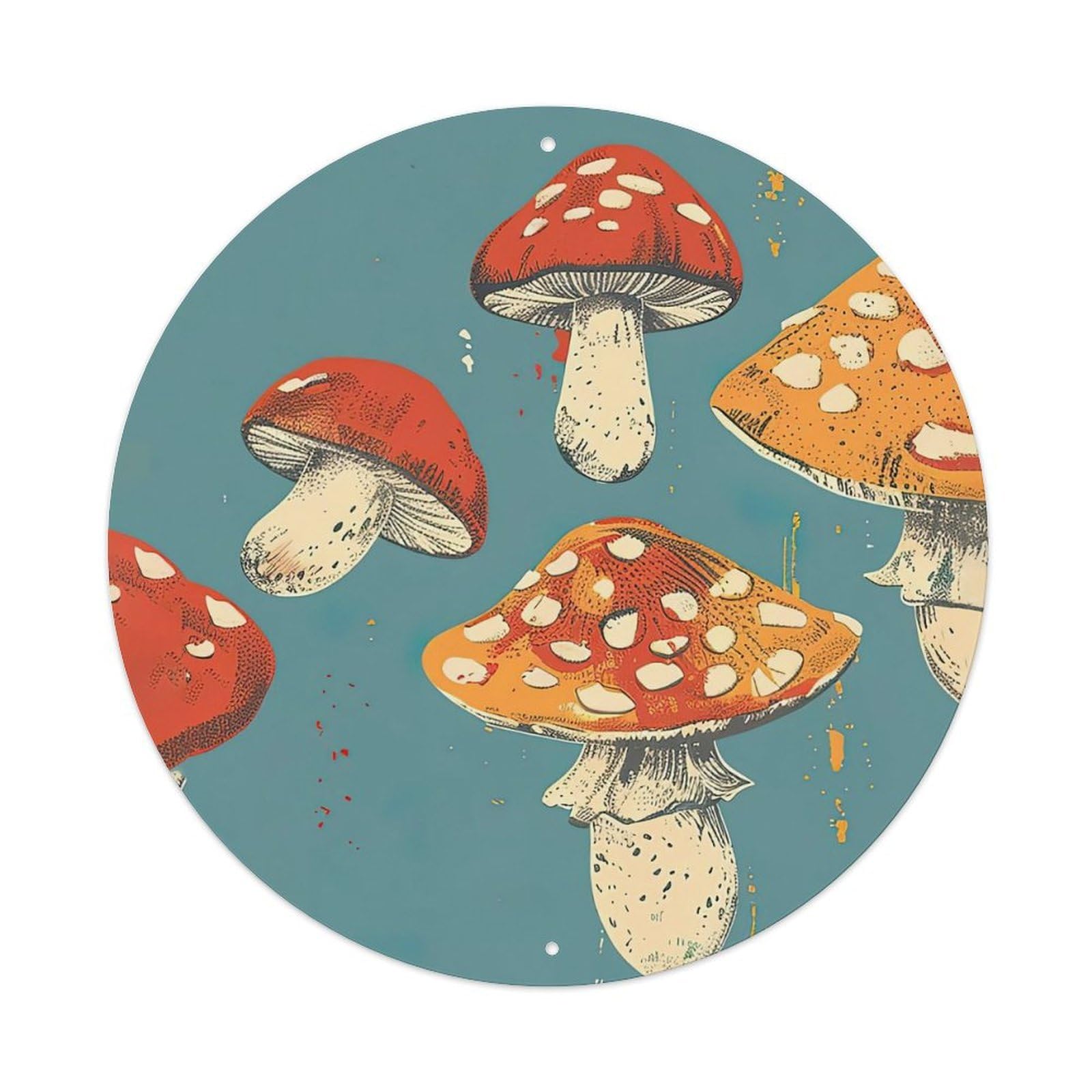 Antique Mushroom Botanical Nature Study Vintage Metal Tin Sign