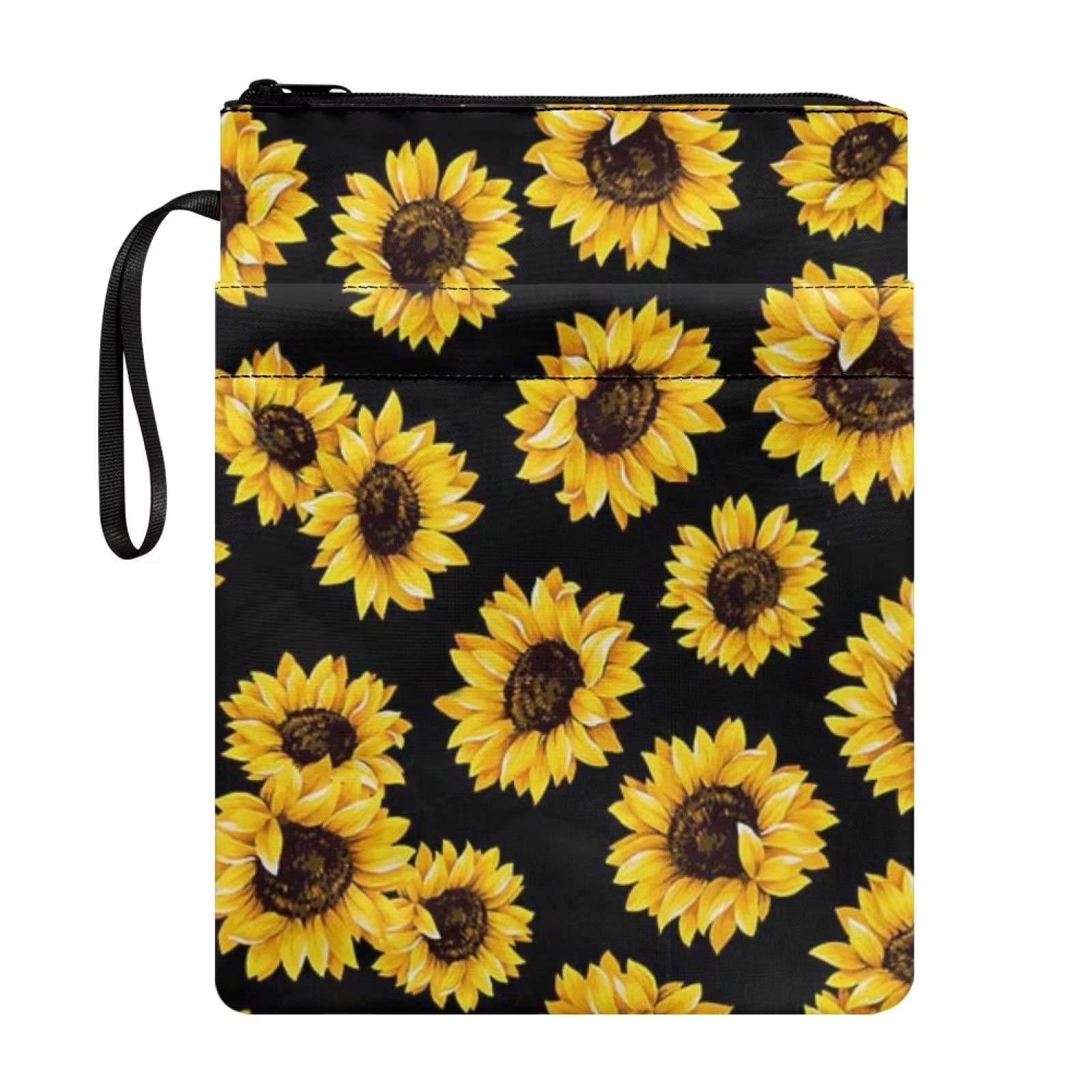 COEQINE Sunflower Book Sleeve Cover, Women Work Book Covers for Hardcover Books Teens Girls Book Cover for Paperback — image 1